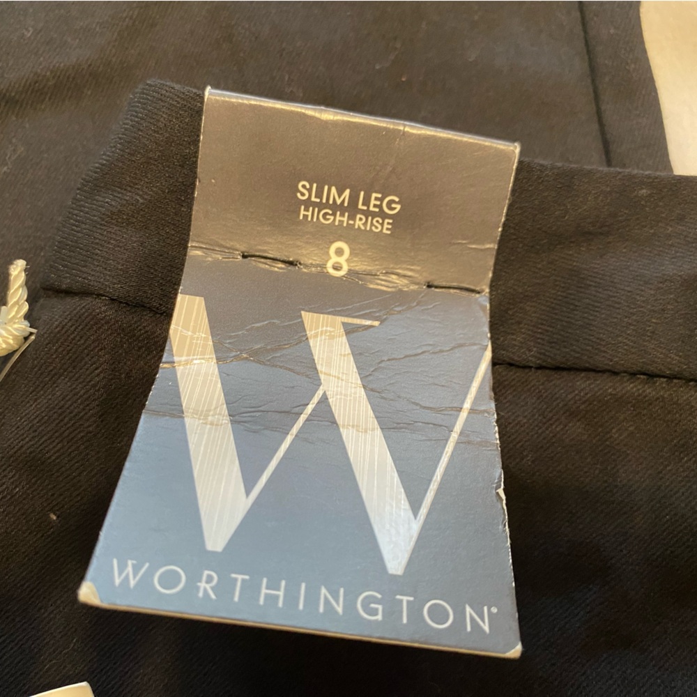 New black Worthington slim leg high rise pants size 8 with $54 tag - Picture 8 of 10